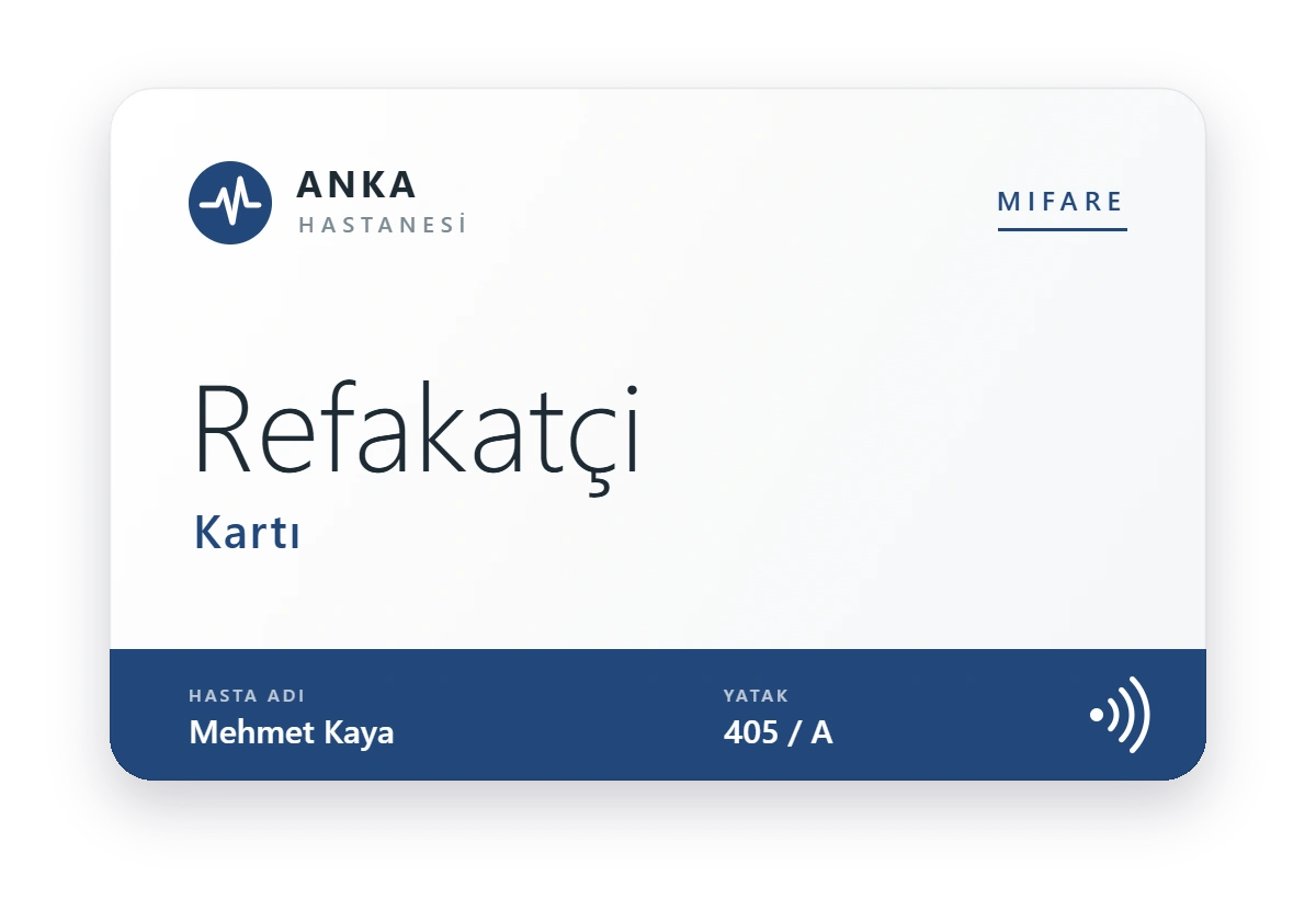 Mifare çipli refakatçi kartı basımı