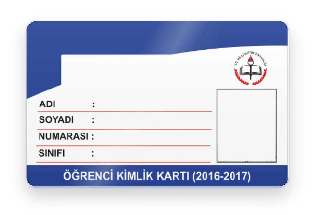Öğrenci kimlik kartı basımı