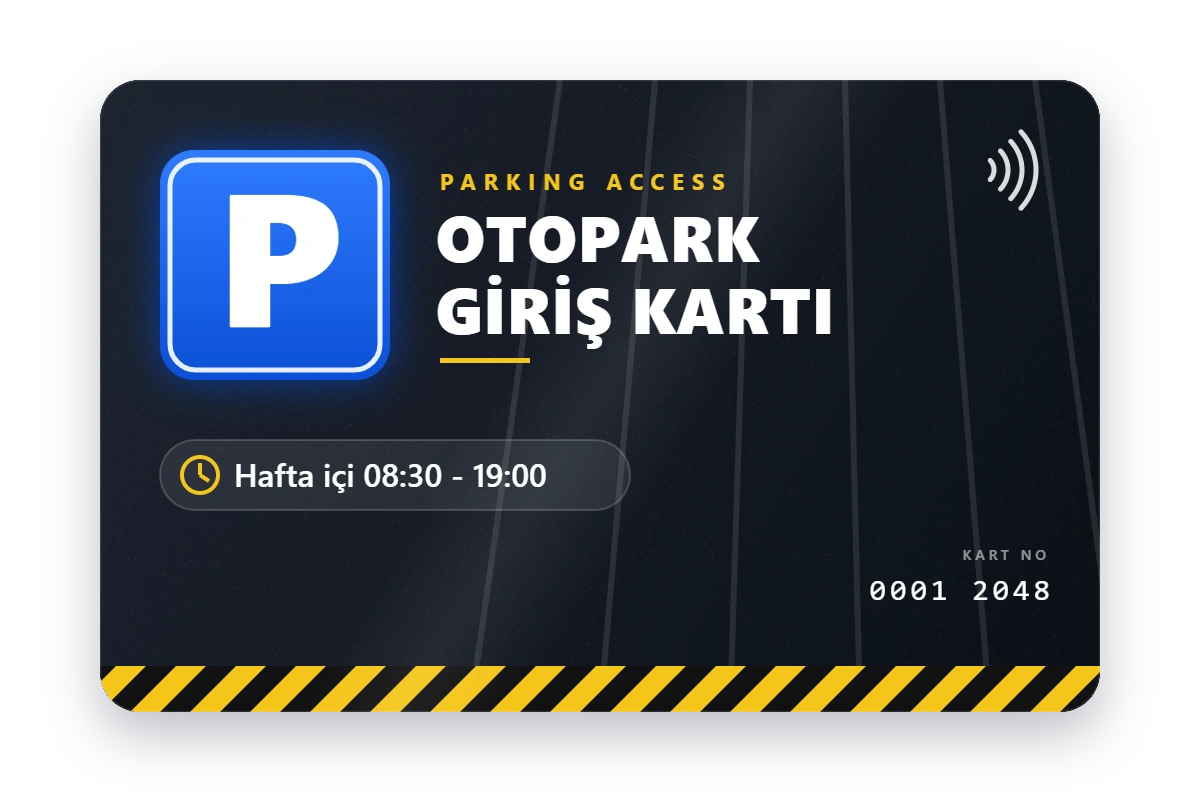 Otopark giriş kartı basımı