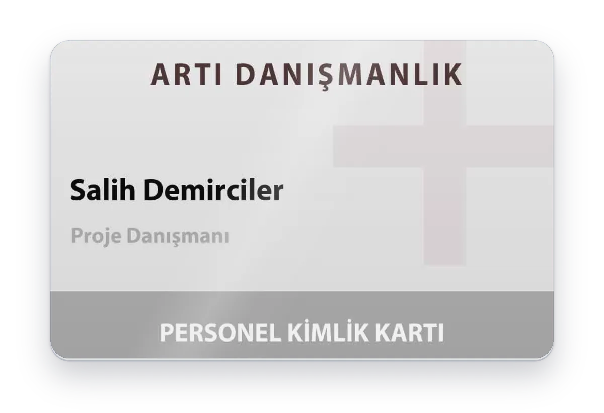 Mifare çipli personel yaka kartı basımı