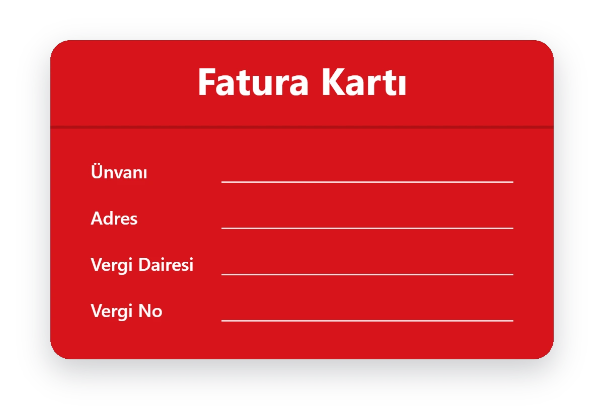Fatura kartı basımı