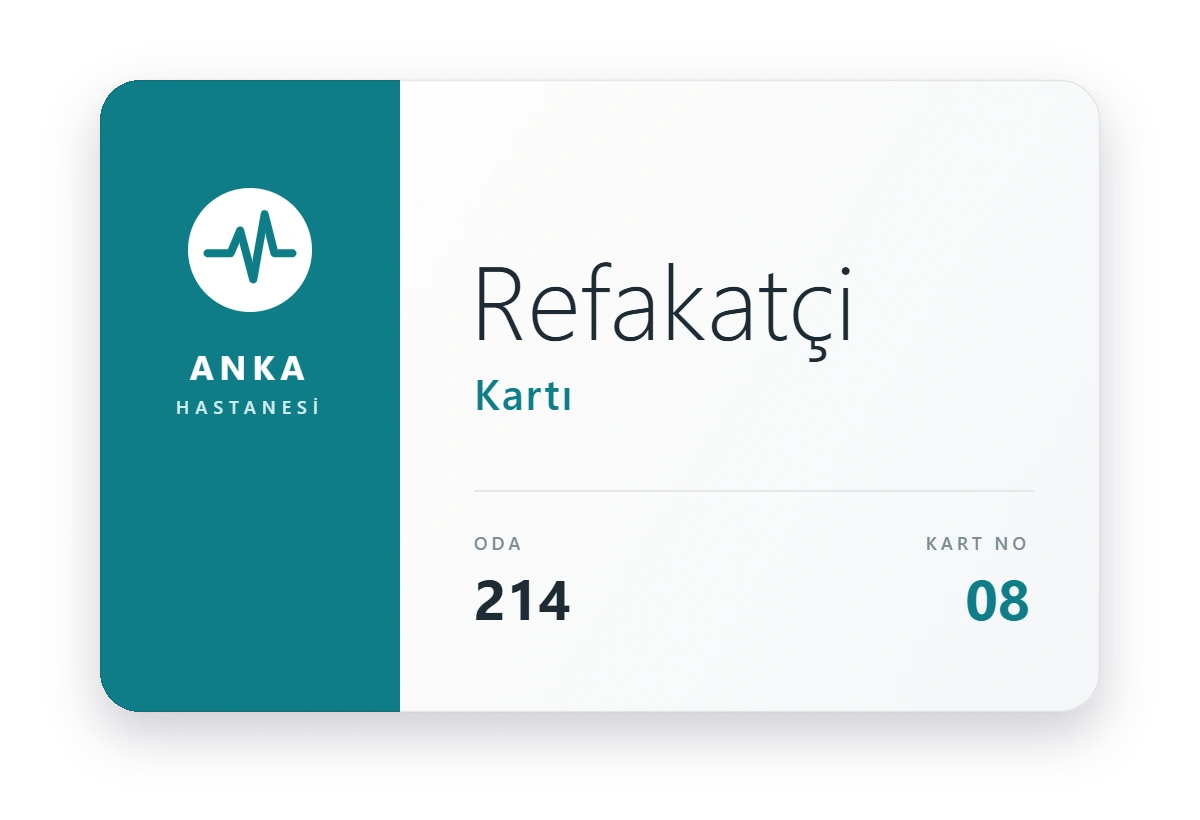 Numaralı refakatçi kartı basımı