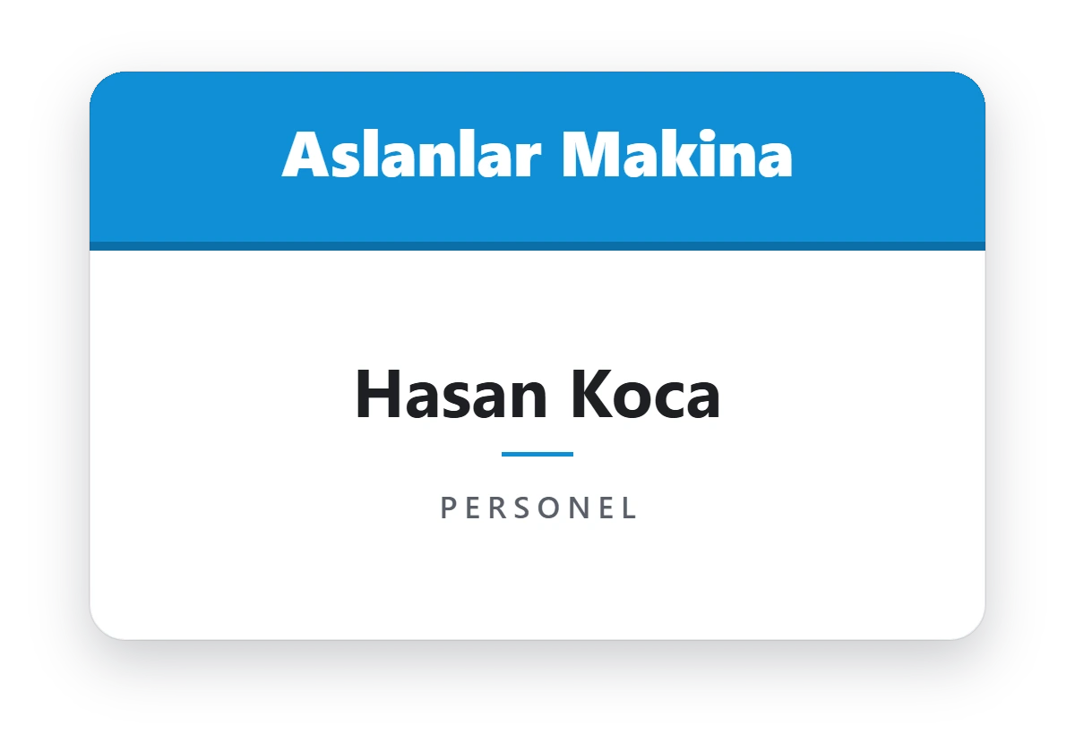 Yaka kartı basımı
