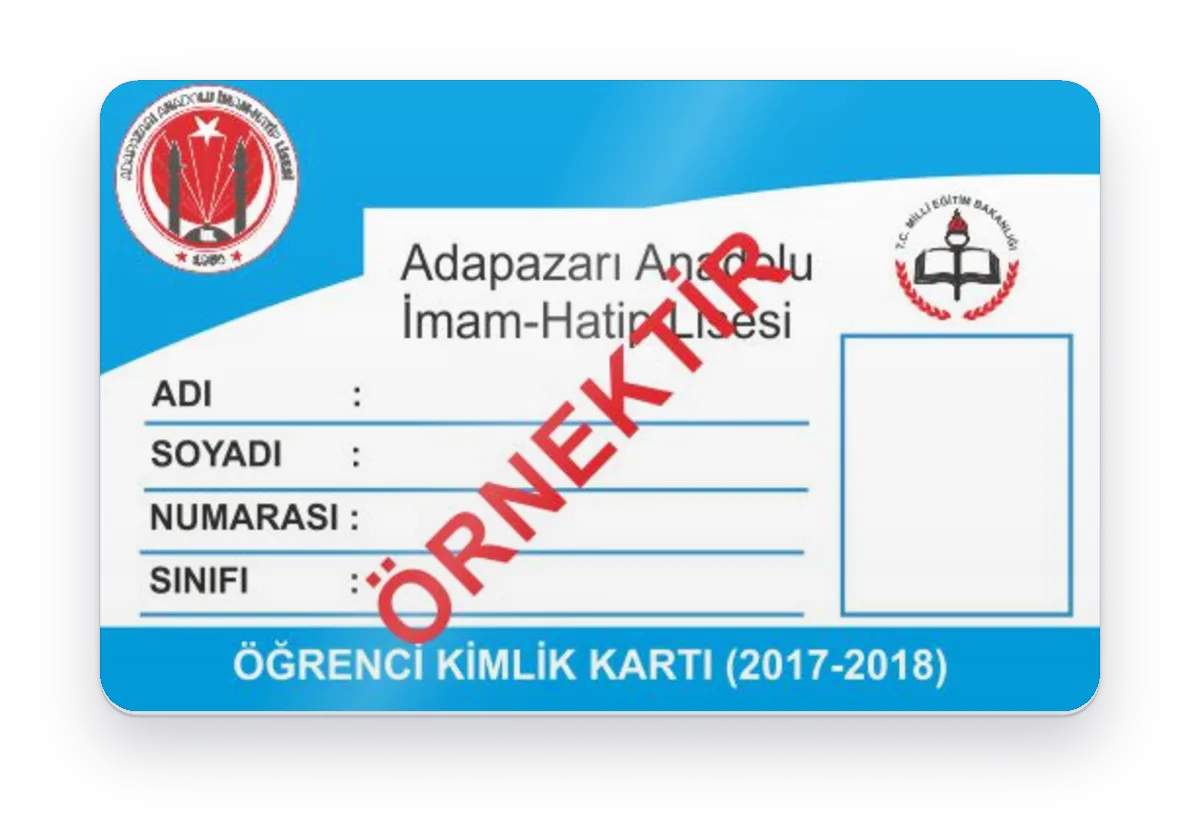 Mifare öğrenci kimlik kartları baskı