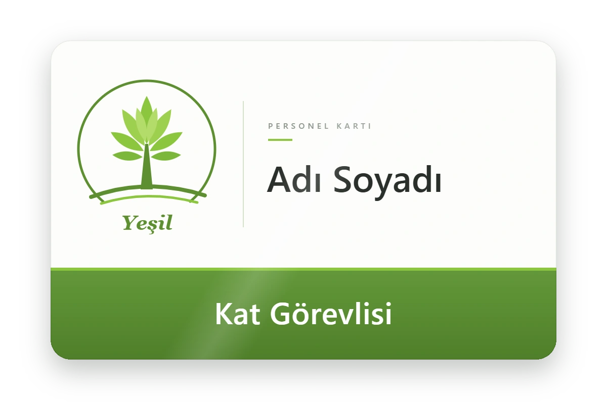 Personel Kartı Görevli Kartı