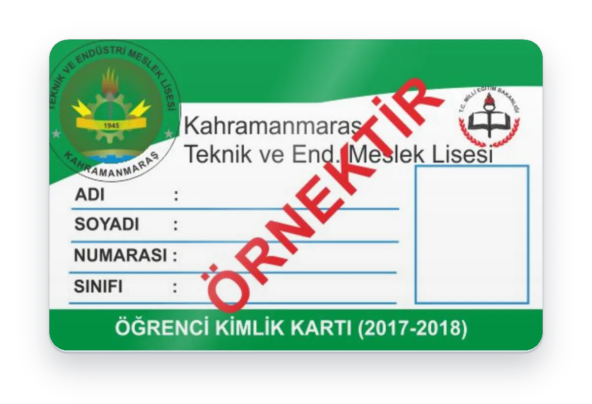 Proximity öğrenci kimlik kartı baskı
