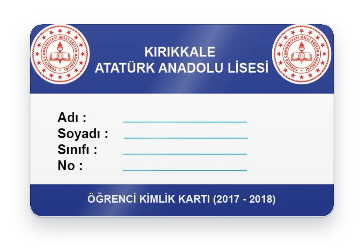 RFID Öğrenci Kimlik Kartı Baskı