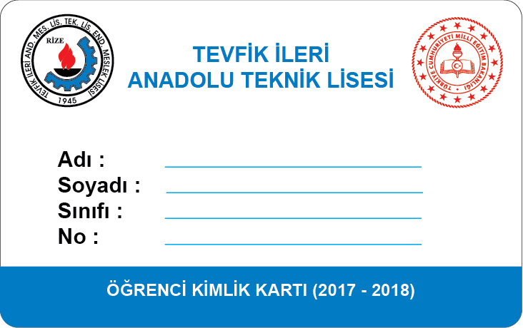 RFID Öğrenci Kimlik Kartı Baskı