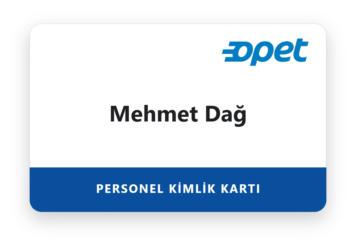 Personel kartı baskı