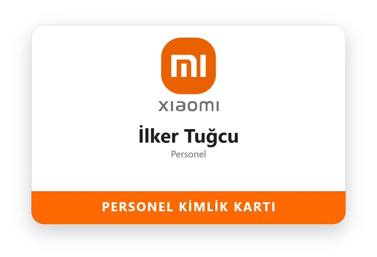 RFID Personel Kimlik Kartı