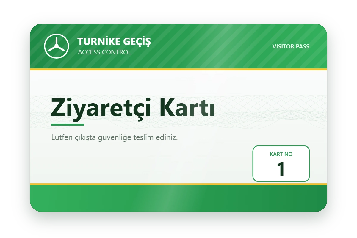 Manyetik turnike geçiş kartı