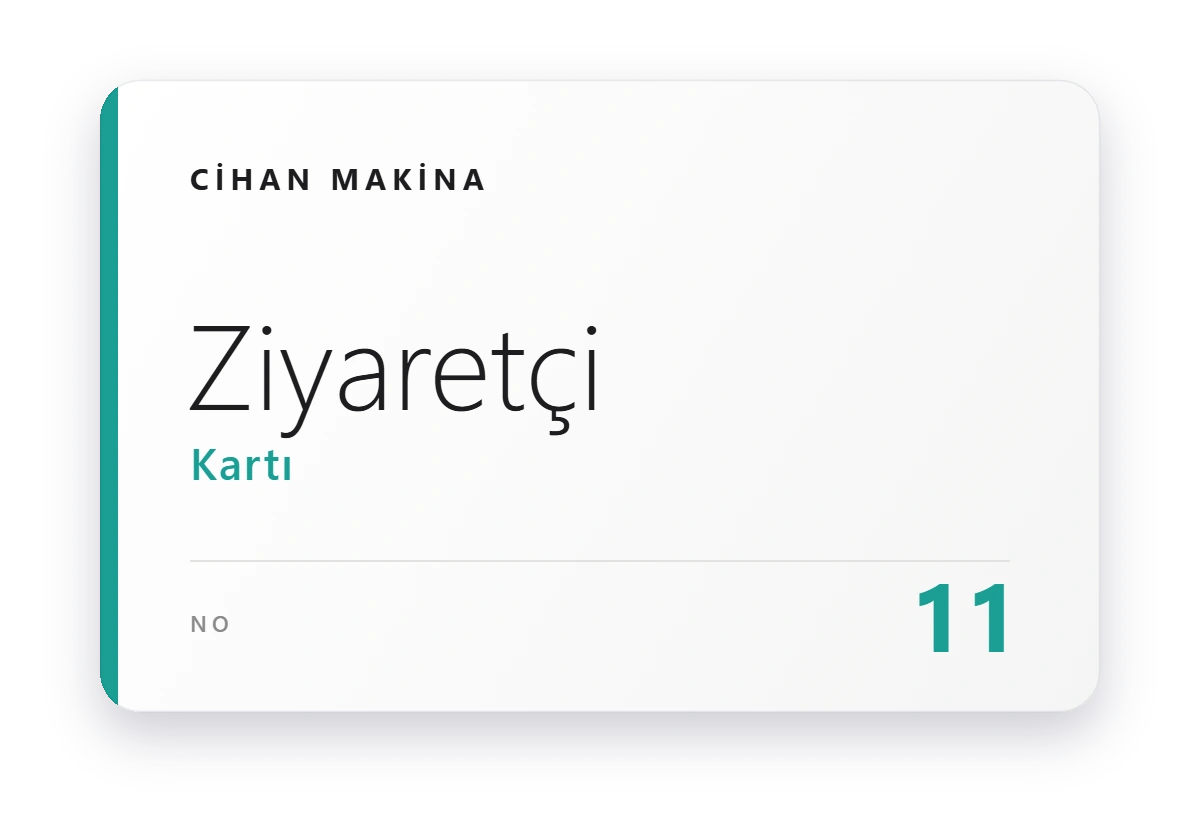 Mifare Ziyaretçi Kartı