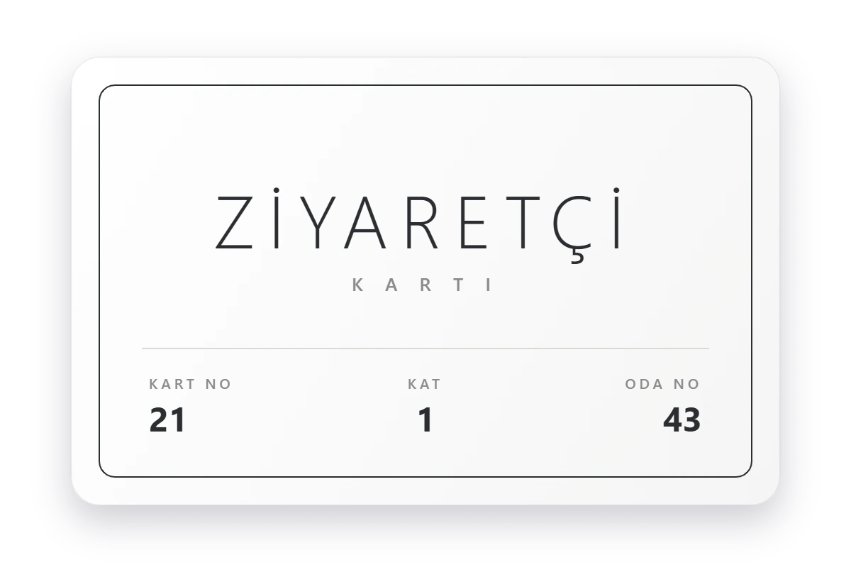 Plastik Ziyaretçi Kartı